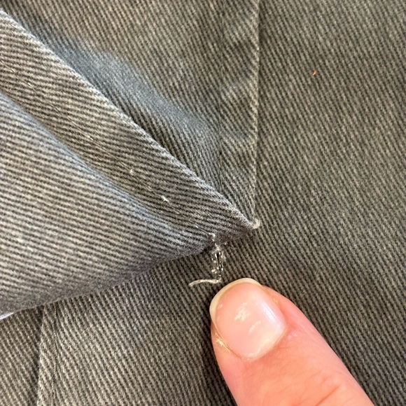 INC International Concepts Men’s Gray Denim Utility Military Jacket 100% Cotton - Picture 9 of 11